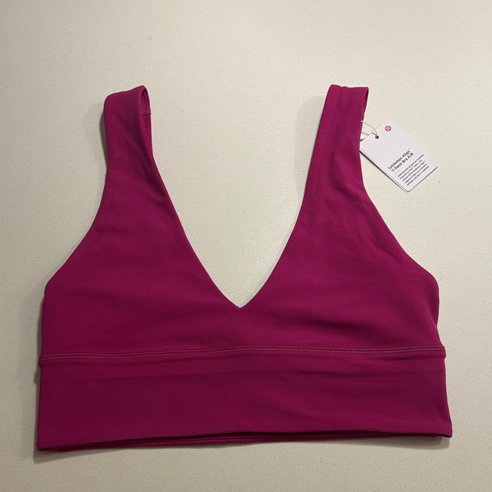 Women's V-Neck Lululemon Bralette in Ripened Raspberry